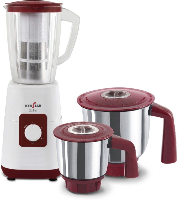 Kenstar JX-3 ESTER 7 750 W Mixer Grinder(WHITE AND RED, 3 Jars)