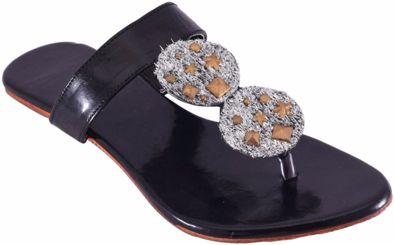 Praags Women Black, Silver Flats