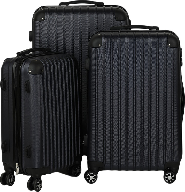 FLYwithme 4 wheels Set of 3( 1 Cabin and 2 Check-in Luggage - 28 inch(Blue)