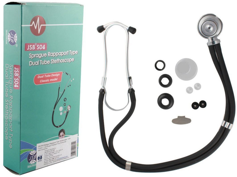 JSB S04 Sprague Rappaport Dual Thick Tube Acoustic Stethoscope(Black) RS.499 (61.00% Off) - Flipkart