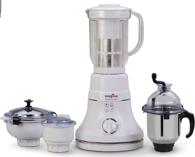 Kenstar jx-4 STALLION 4 J 600 W Mixer Grinder(White, 4 Jars)