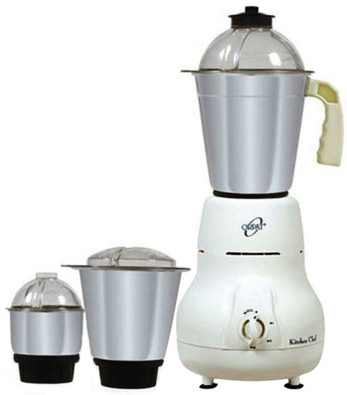 ORPAT MIXER GRINDER KITCHEN CHEF 500 W Mixer Grinder(White, 3 Jars)
