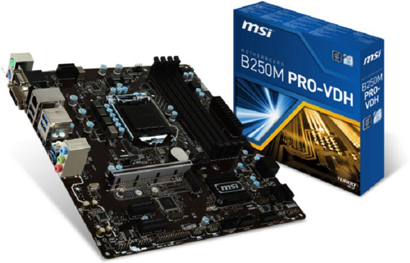 MSI B250M PRO-VDH Motherboard(Black)