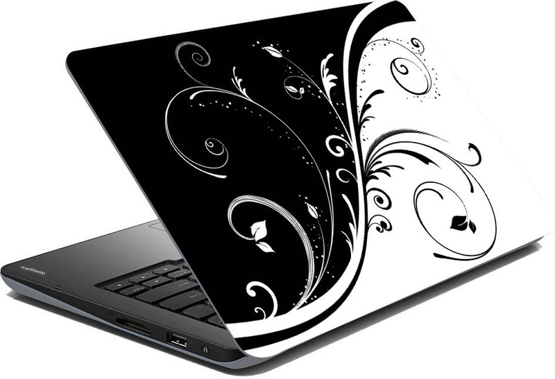 shopkio B_W_Pattern_Laptop_Skin Adhesive Vinyl Laptop Decal 15.6