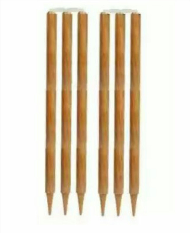 Arnav Cricket Wooden Brown Stumps Two Sets of Six Wickets(Brown)
