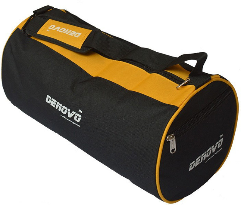 DeNovo Yellow & Black Sports Kit Bag(Yellow, Kit Bag)