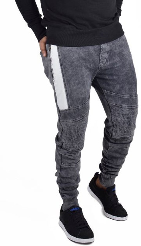 Fugazee solid men's black cheap track pants