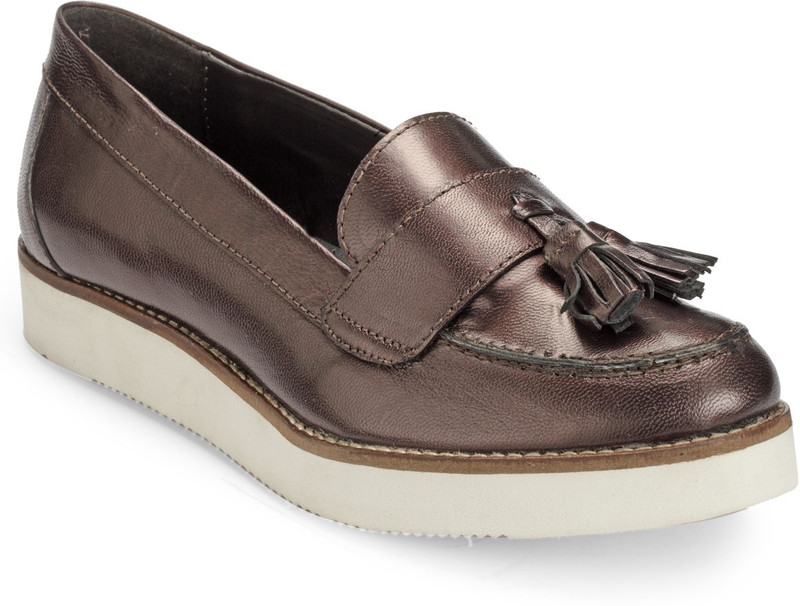 Hats Off Accessories Loafers For Women(Bronze)