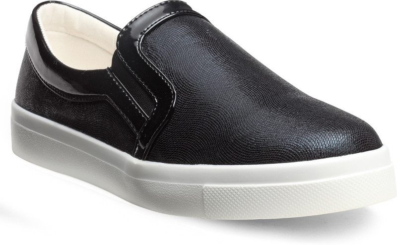 Flat n Heels Slip On Sneakers For Women(Black) Flat n Heels Slip On Sneakers For Women(Black)