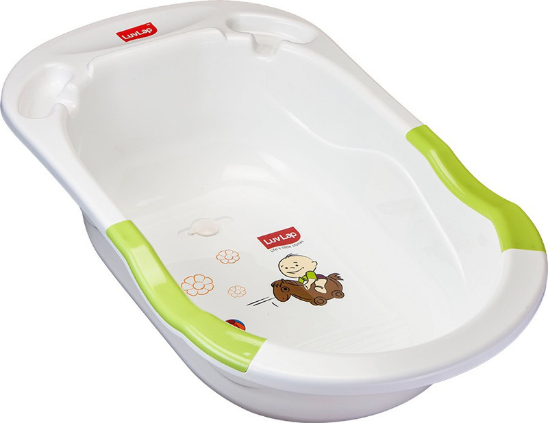 LuvLap Baby Bubble Bathtub with Anti-Slip - Green(Green, White)