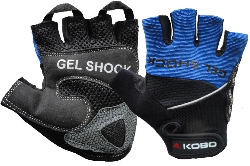 Kobo Weight Lifting Gym & Fitness Gloves (L, Blue)