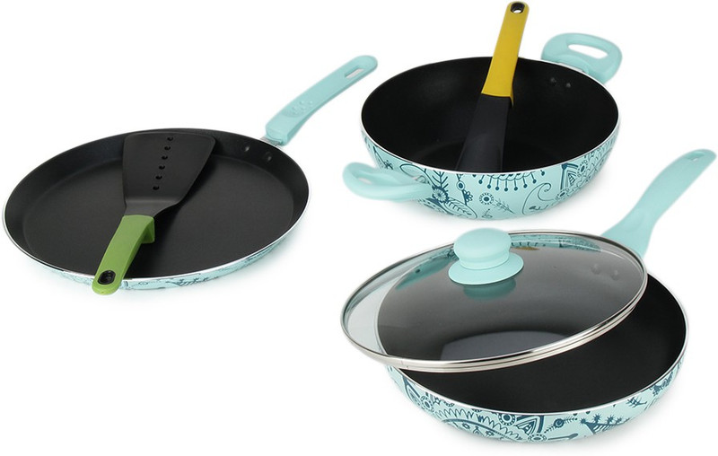 Wonderchef Oscar Blu Doppio Cookware Set(PTFE (Non-stick), 4 - Piece)