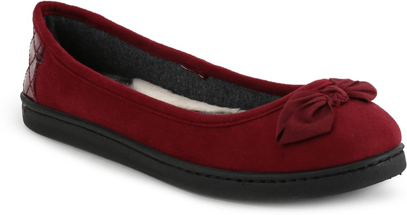 Dearfoams Holiday Ballerina Sneakers Canvas Shoes For Women(Red)