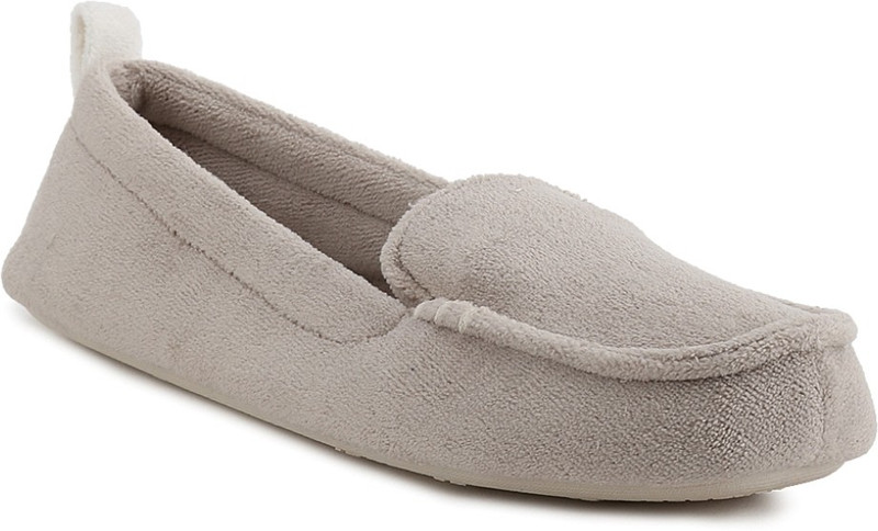 Dearfoams 2mm Memory Foam Terry Moccasin Mocassin For Women(Tan)