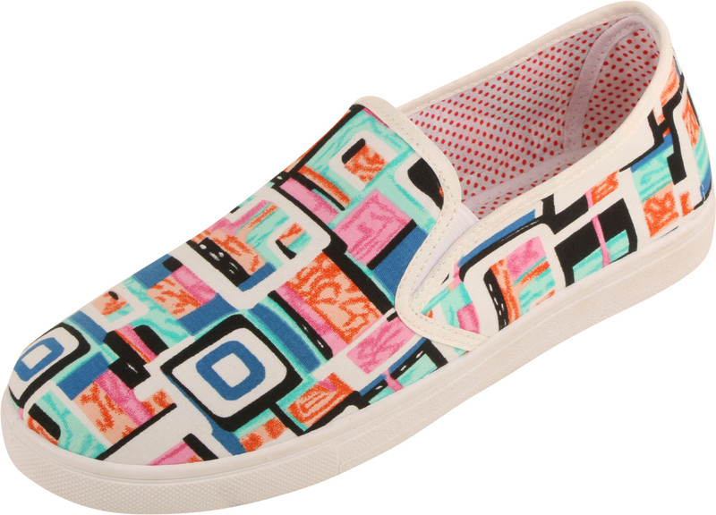 SNKR FRKR Women's Casual Slip-Ons By Sneaker Freaker Canvas Shoes For Women(Blue, Pink)