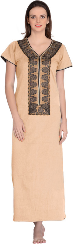 farry Women Nighty(Beige)