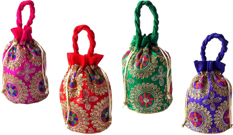 Style and Culture Multicolor pouch potli bag Potli(Multicolor)