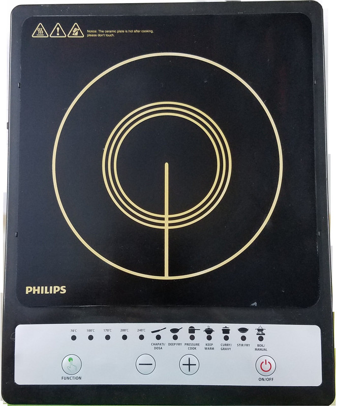 PHILIPS 1500 W Induction Cooktop Push Button(Black, Daily Collection 1500-Watt)