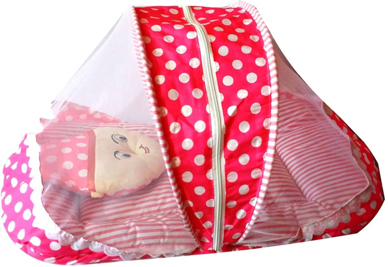 pluto kids Cotton Infants cotton padded Mosquito Net(Pink)
