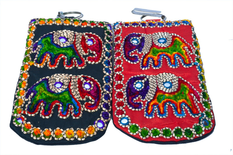 Craft Trade Velvet Elephant Mobile Pouch Mobile Pouch(Multicolor)