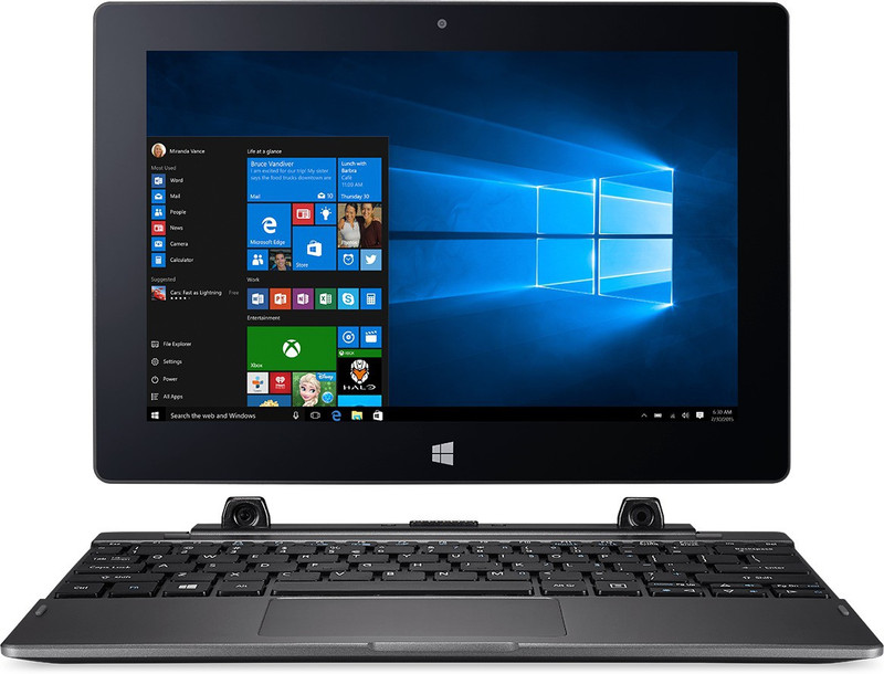 Acer Switch One Atom Quad Core - (2 GB/500 GB HDD/32 GB EMMC Storage/Windows 10 Home) SW1-011 2 in 1 Laptop(10.1 inch, Black, 1.26 kg)