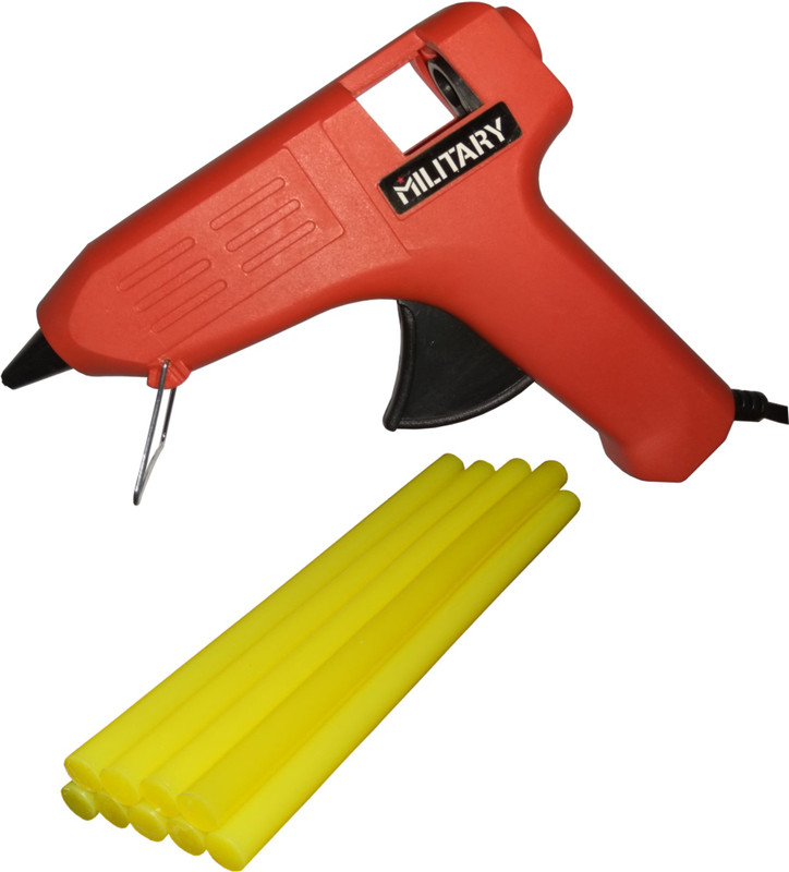 iwill Yellow Hot Melt Glue Sticks With 40W Military Gun For Decoration And Craft Work - 7 g