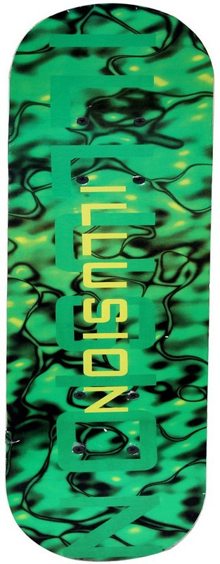 skera GREEN ILLUSION GRAPHICS 24'' 6 inch x 24 inch Skateboard(Green, Pack of 1)