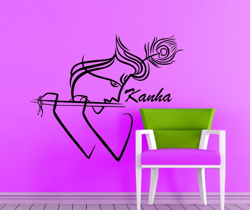 rng Large krishna wall stickers  Sticker(Pack of 1)