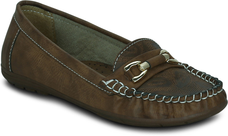 Get Glamr Pawly Loafers For Women(Brown)