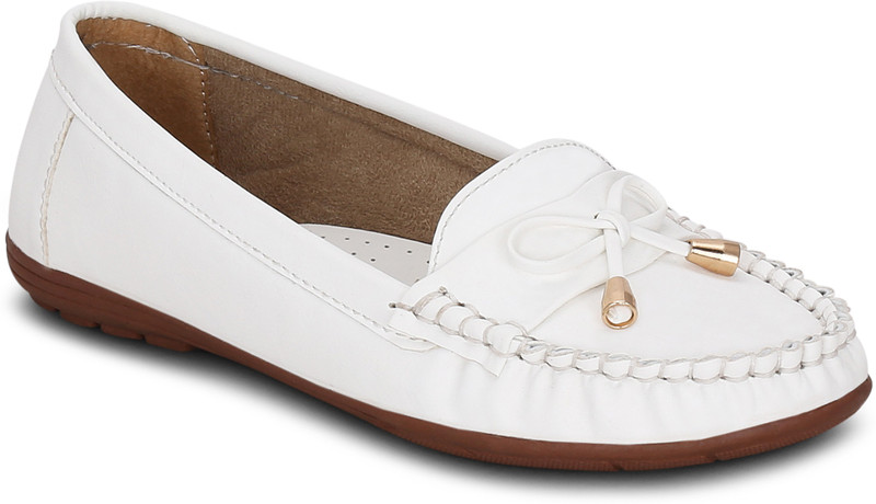 Get Glamr Viva Loafers For Women(White)