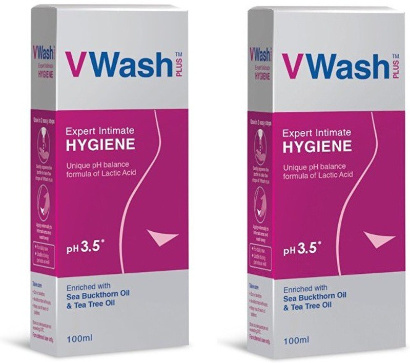 v wash plus Femenille Intimate Wash(200 ml, Pack of 2)