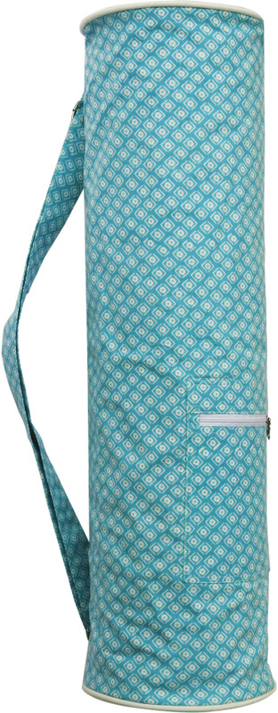 Kanyoga Cotton Aqua & White Yoga Mat Bag- (69 x 20 cm)(L x D cm) Yoga Blocks(Blue Pack of 1) Kanyoga Cotton Aqua & White Yoga Mat Bag- (69 x 20 cm)(L x D cm) Yoga Blocks(Blue Pack of 1)