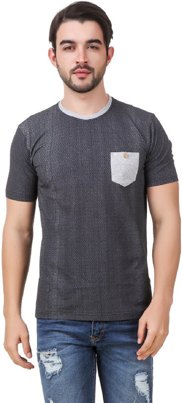 Men In Class Printed Men Round Neck Grey T-Shirt