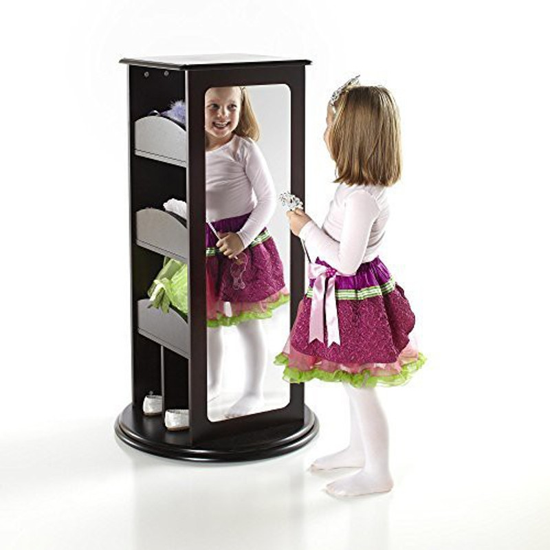 Guidecraft Rotating Dress Up Storage Espresso G99301