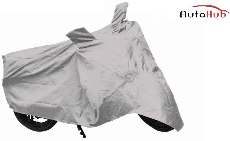 Auto Hub Two Wheeler Cover for Suzuki(Sling Shot Plus, Silver)