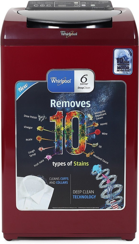 Whirlpool 6.2 kg Fully Automatic Top Load Maroon(Stainwash Deep Clean 6.2)