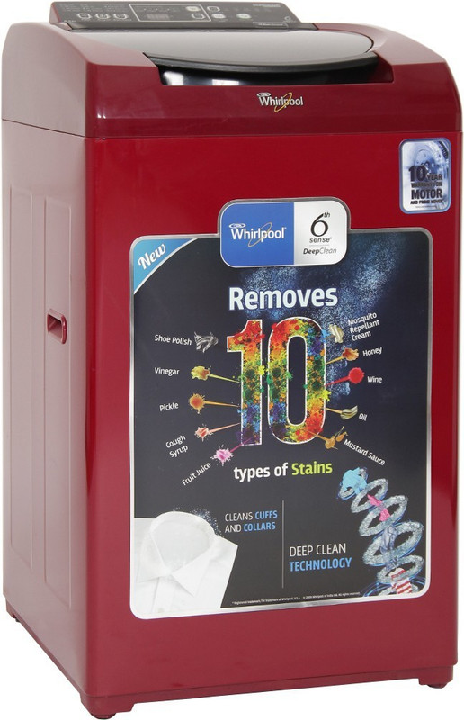 Whirlpool 6.5 kg Fully Automatic Top Load Maroon(Stainwash Deep Clean 6.5)