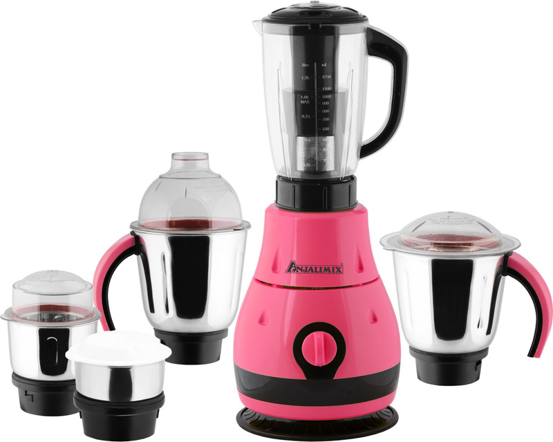 Anjalimix dg1 Designo 1000 W Juicer Mixer Grinder(Magenta, 5 Jars)