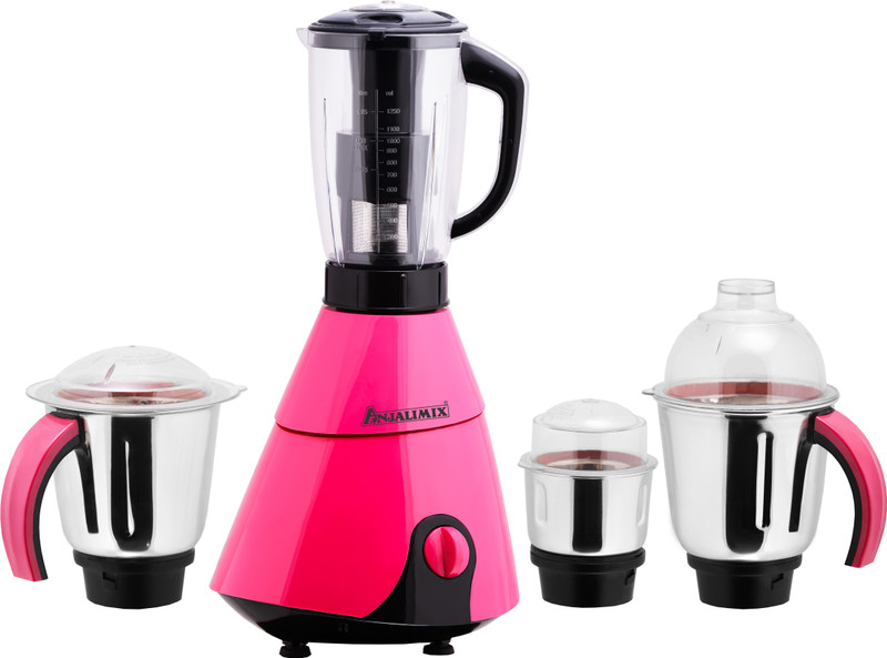 Anjalimix insta3 Insta 750 W Juicer Mixer Grinder(Magenta, 4 Jars)