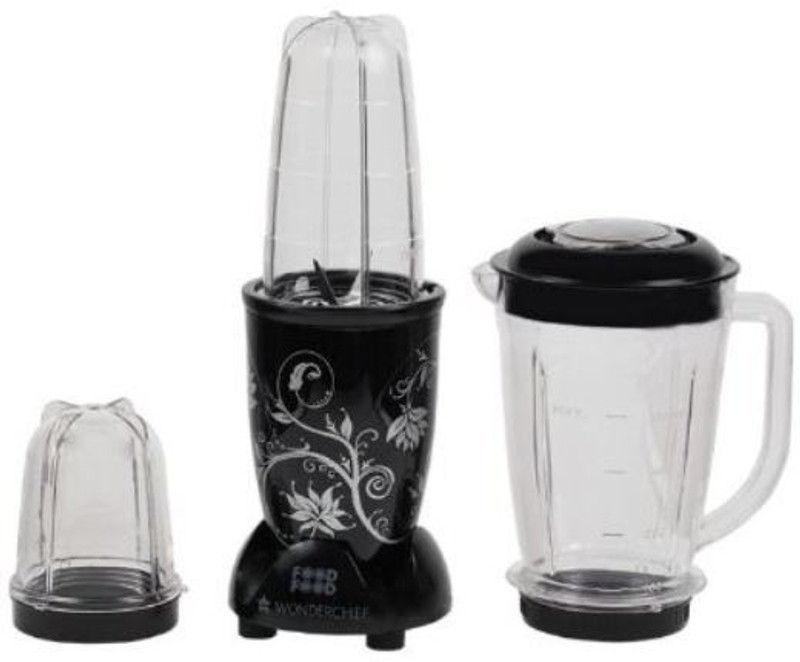 Wonderchef NUTRIBLEND WITH JAR 400 W Mixer Grinder(Black, 3 Jars)