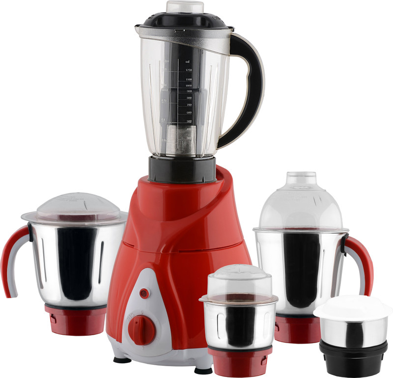 Anjalimix spectra1 Spectra 1000 W Juicer Mixer Grinder(Red, 5 Jars)