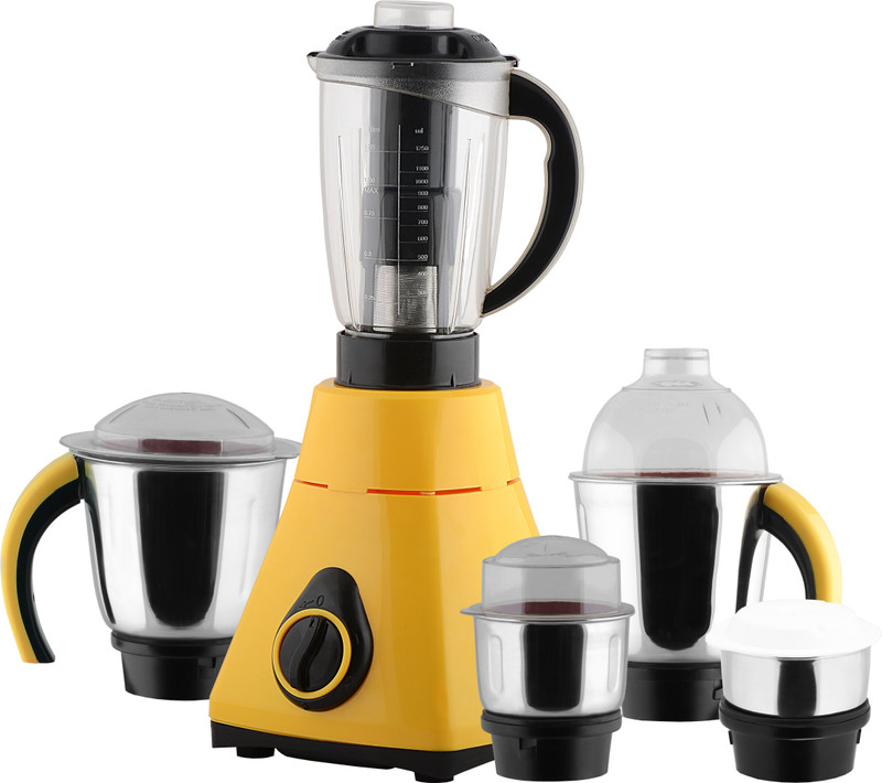 Anjalimix amura1 Amura 1000 W Juicer Mixer Grinder(Yellow, 5 Jars)