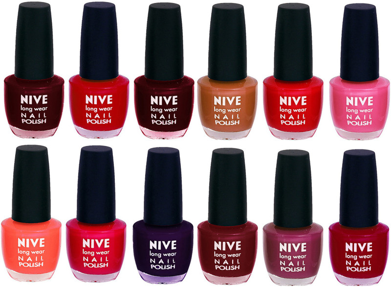 Nive Colour Blast Nail Lacquer (Set of 12 Nail Polish) 1105201707 Multicolor(Pack of 12)