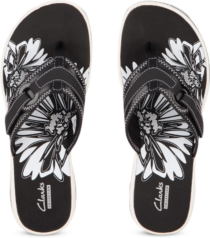 Clarks Brinkley Mila Black Synthetic Slippers