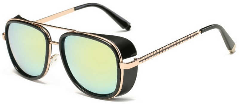 Pomo-Z Retro Square, Rectangular, Aviator, Wrap-around Sunglasses(Green) Pomo-Z Retro Square, Rectangular, Aviator, Wrap-around Sunglasses(Green)