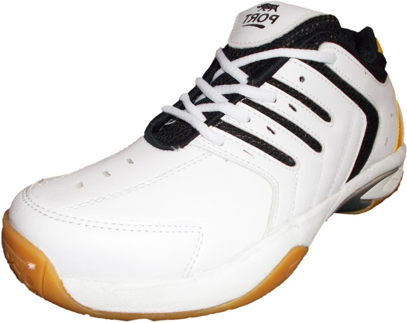 Port Supark Badminton Shoes For Women(White, Black)