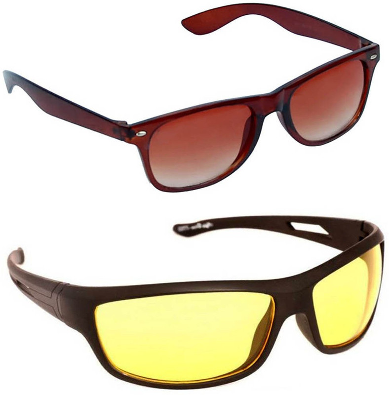 Magjons Round Sunglasses(Brown, Yellow) Magjons Round Sunglasses(Brown, Yellow)