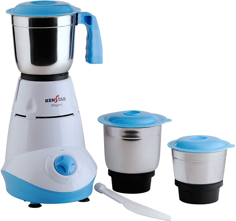 Kenstar magna mixer Magna 500 W Mixer Grinder(White/Turquoise, 3 Jars)