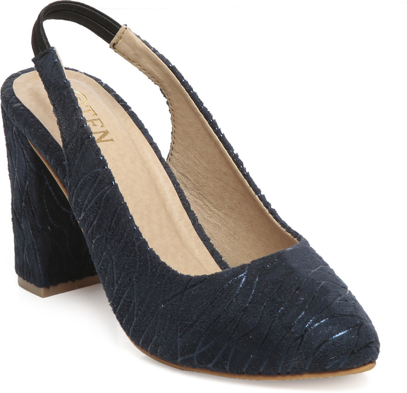 TEN Women Navy Heels