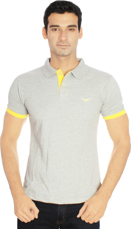 Buy Amstead Solid Men Polo Neck Grey T Shirt Online at desertcartZimbabwe